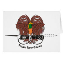 Papua-Neu-Guinea Wappen Gruß-Karte