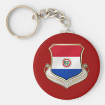 Paraguay-Schildemblem-Abzeichen für Guaraníes Schlüsselband