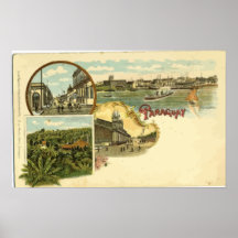 Paraguay, Vintag Posterdrucke