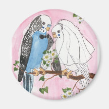 Parakeet-Hochzeit Magnete