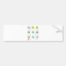 Parakeets u. Tupfen-Muster Auto Sticker