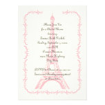 Paris, das rosa Eiffel-Turm-Brautparty wedding ist Individuelle Einladungen
