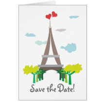 Paris, das Save the Date Karte Wedding ist