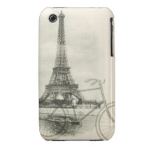 Paris durch Fahrrad-gemischte Medien iPhone 3 Cover