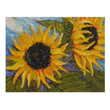 Paris gelbe Sonnenblume-Postkarte