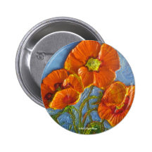 Paris orange Mohnblume Anstecknadel