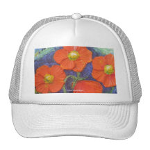 Paris orange Mohnblumen Netzkappen