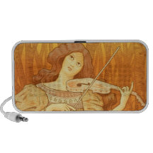 Pariser französischer Kunst Nouveau Violinist-Musi Notebook Speaker