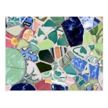 Park Guell Mosaiken Postkarte