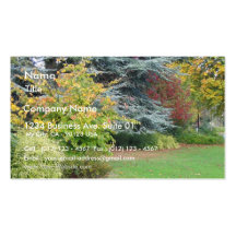 Park im Herbst Visitenkarten Vorlage