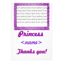 Party Prinzessin-Mini Hearts Third Birthday danken Individuelle Ankündigung