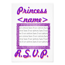 Party R.S.V.P. Prinzessin-Mini Hearts First Birthd Einladungen