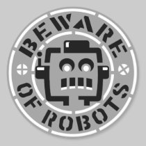Passen Sie von den Roboter-Aufklebern auf aufkleber