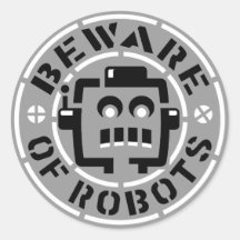 Passen Sie von den Roboter-Aufklebern auf