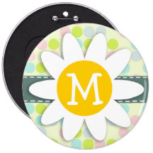 Pastel Colors, Polka Dot; Spring Flower Pin