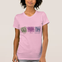 Pastellfrieden, Liebe und Schnauzers T-shirts