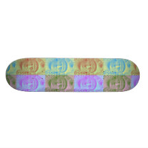 PastellPop-Kunst-Deko-Stein-Kopfskateboard-Plattfo Individuelle Skateboards