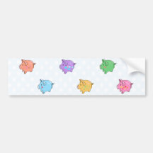 Pastellschwein-Muster Autosticker