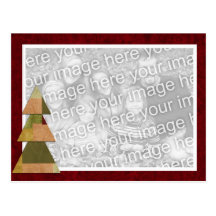 Patchwork-Baum-Schablone Postkarte
