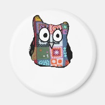 Patchwork-Eule Magnets