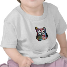 Patchwork-Eule Tshirts