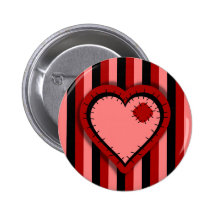 Patchwork-Valentinsgruß Anstecknadelbutton