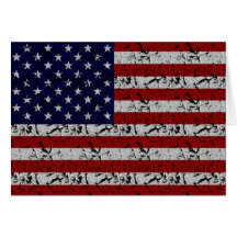 Patriotische Amerikaner USA-Flagge von Vereinigten Grußkarte