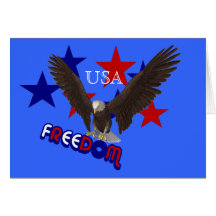 Patriotische Anmerkungs-Karte Freiheits-Eagle-Ster