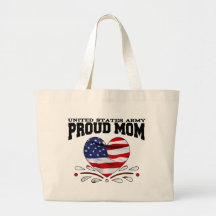 Patriotische Armee-Mamma Leinentasche