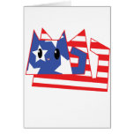 Patriotische Miezekatze Karten