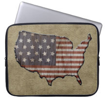 Patriotische Vereinigte Staaten spielen Streifenla Laptop Sleeve Schutzhüllen