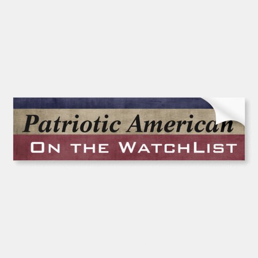 Patriotischer Amerikaner auf dem WatchList kundeng Auto Aufkleber