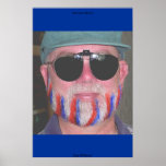 Patriotischer Bart Posterdrucke