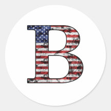 Patriotischer Held B Runde Sticker