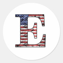 Patriotischer Held E Runde Sticker