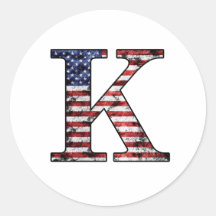 Patriotischer Held K Runde Sticker