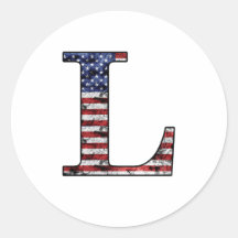 Patriotischer Held L Runder Sticker