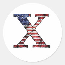 Patriotischer Held X Runder Sticker