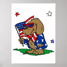 Patriotischer Hund (2) Plakatdrucke