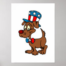 Patriotischer Hund Plakat