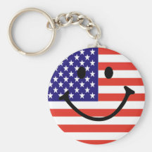 Patriotischer Smiley Schlüsselband