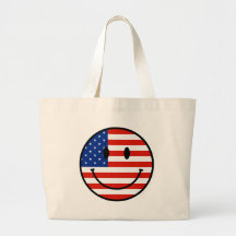 Patriotischer USA-Smiley Tasche