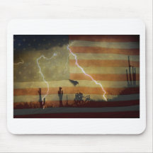 Patriotischer Wüstensturm Mousepad