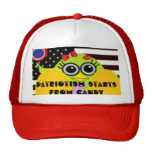 Patriotismus fährt Süßigkeits-vom lustigen Mitteil Baseballcaps