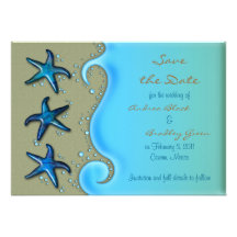 Paua Muschelstarfish-Save the Date Karte Individuelle Einladungen