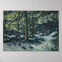 Paul Cézanne - schmelzender Schnee, Fontainebleau Plakat
