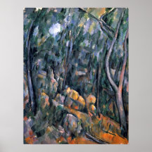 Paul Cezanne - Wald in den Höhlen Plakatdruck