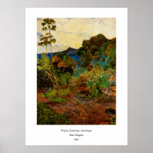 Paul Gauguins Martinique-Landschaft (1887) Poster