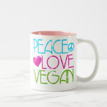 . Peace.Love.Vegan. Tee Tassen