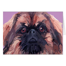 Pekingese "starken Gruß-Karte Tiger-Baileys"